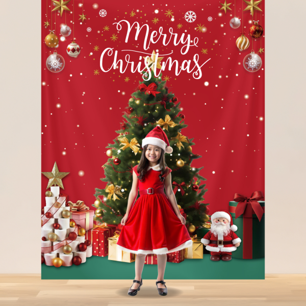크리스마스 현수막 크리스마스트리 배경 포토존 대형