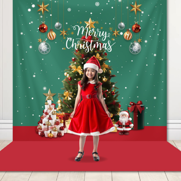 크리스마스 현수막 크리스마스트리 배경 포토존 대형