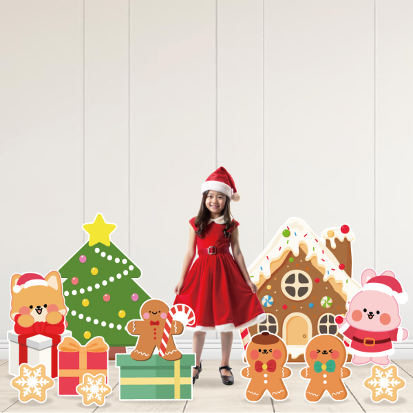 쿠키 크리스마스 포토존 등신대 이벤트 행사장 쇼핑몰 야외 크리스마스 장식 인테리어