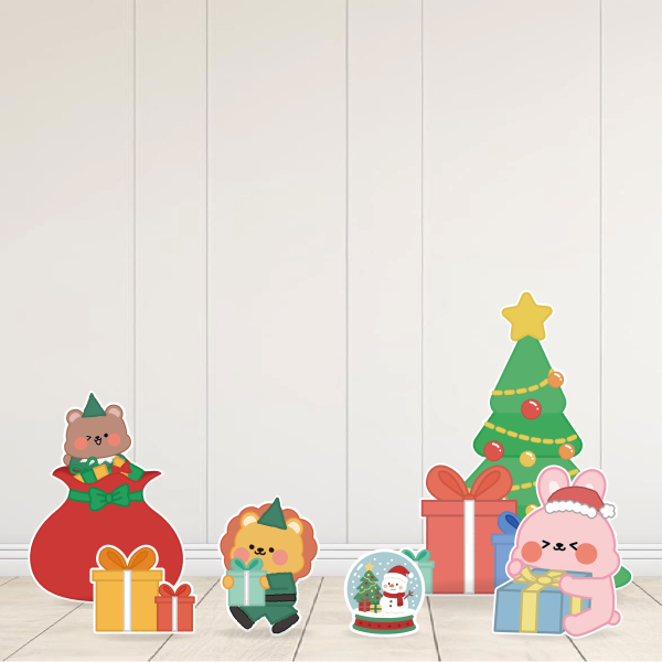 크리스마스 현수막 포토존 이벤트 행사장 쇼핑몰 기업 등신대 제작 어린이집 유치원