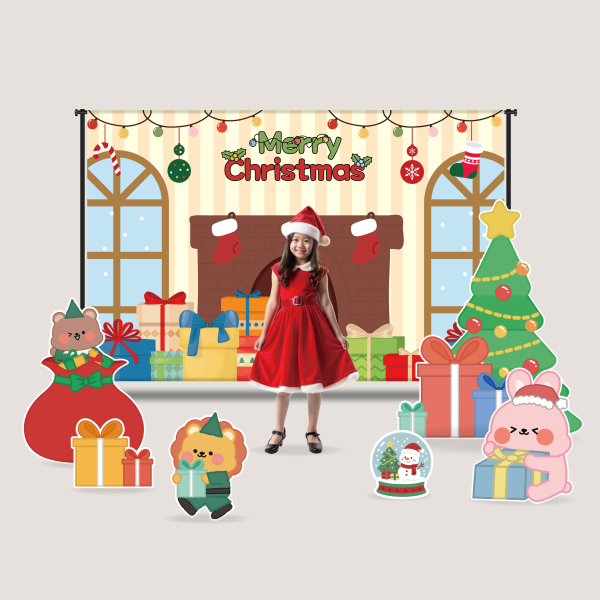 크리스마스 현수막 포토존 이벤트 행사장 쇼핑몰 기업 등신대 제작 어린이집 유치원