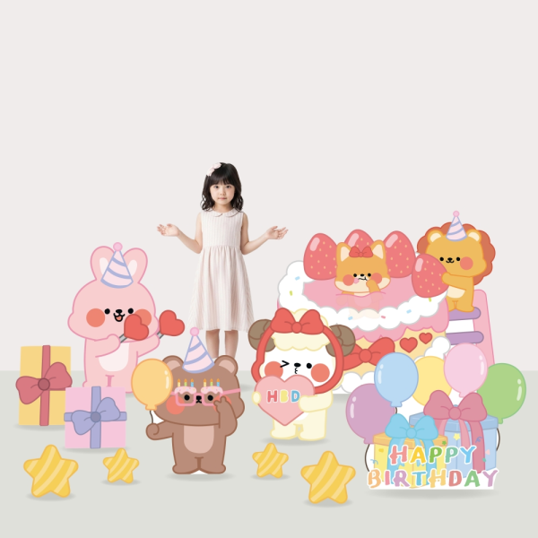 딸기파티 생일 포토존 등신대 이벤트 키즈카페 돌잔치