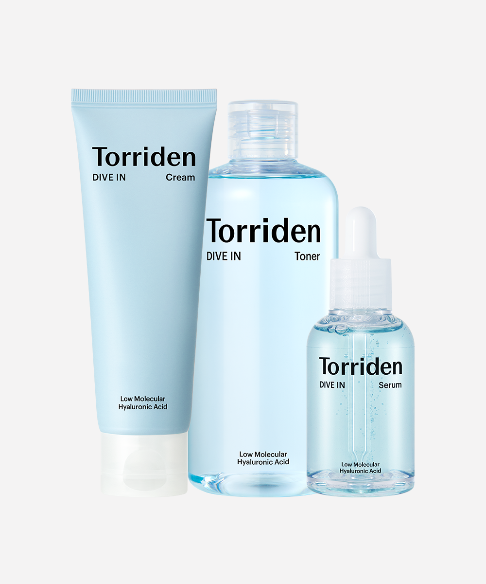 [3종세트] 다이브인 저분자 히알루론산 세럼 50ml + 토너 300ml + 크림 80ml