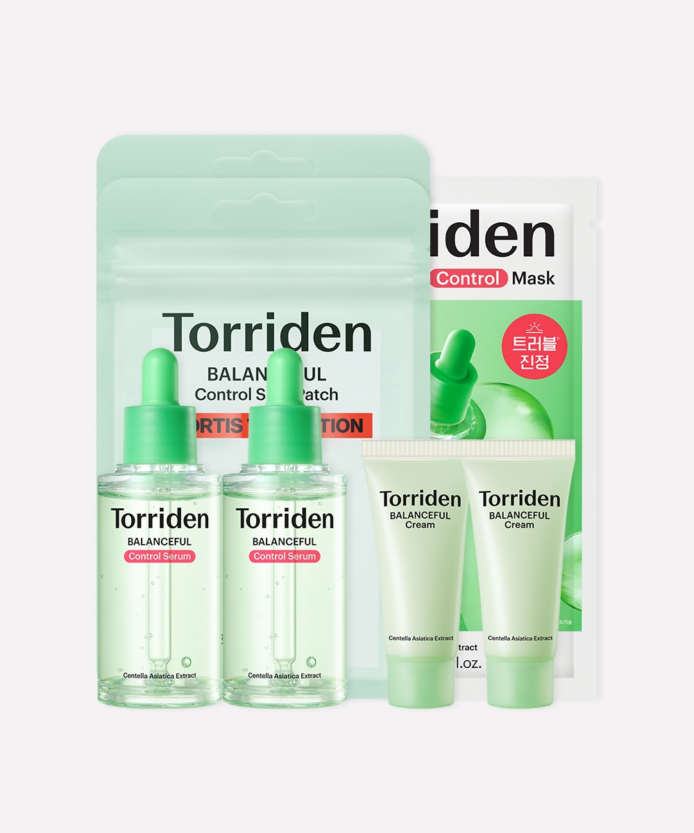 [8월한정] 밸런스풀 컨트롤 세럼 x2 [증정] 컨트롤 마스크팩1매+밸런스풀 크림20ml x2 + 코르티스에디션 스팟패치 x2