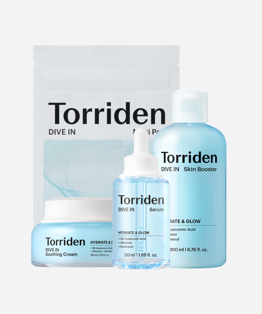 (renewed) DIVE-IN Serum 50 ml + Skin Booster 200 ml + Soothing Cream 100 ml + Toner Pads 10 sheets