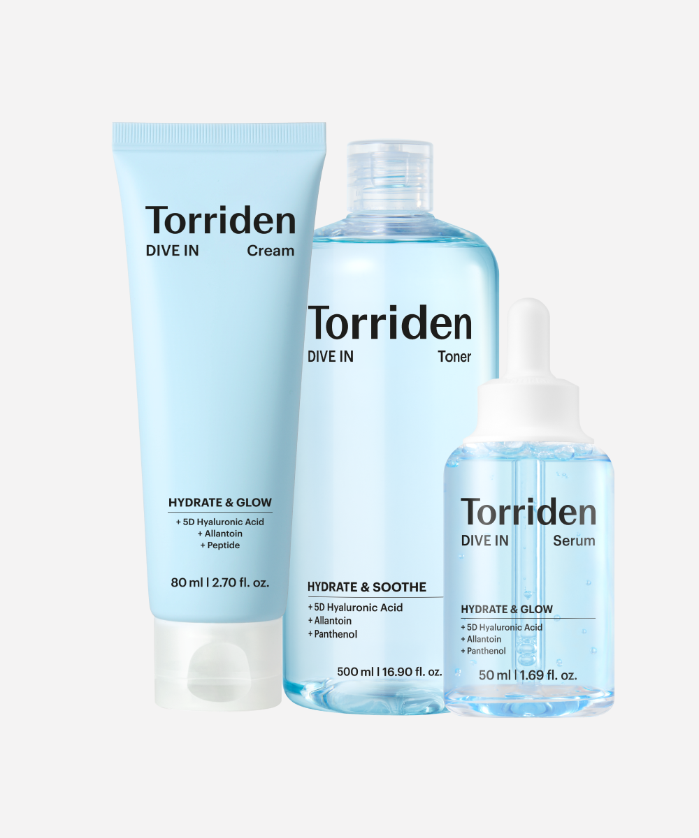 [3종세트] [NEW] 다이브인 저분자 히알루론산 세럼 50ml + 토너 300ml + 크림 80ml