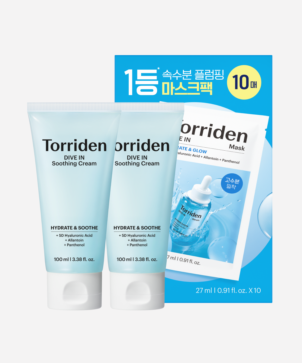 [Moisture Week] [NEW] DIVE-IN Soothing Cream (tube) 100 ml x2 + DIVE-IN Mask Pack 10 sheets