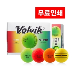 볼빅 VIVID 비비드 듀얼코어 3피스 골프공 12구 2025년 홀인원 선물 인쇄 X