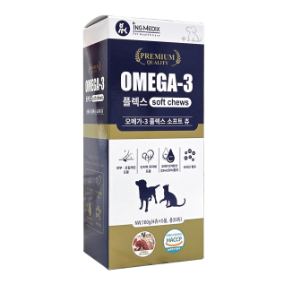 오메가3 플렉스 소프트츄 기능성 강아지 피부 영양제 20P