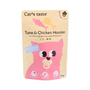 캣츠테이스트 고양이파우치 참치&치킨무스(키튼) 70g