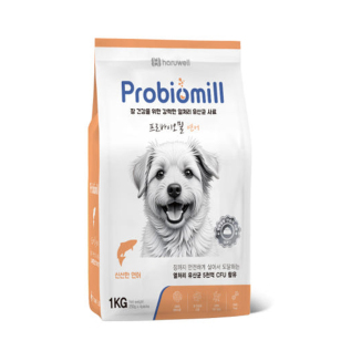 프로바이오밀 강아지 유산균 반습식사료 연어 1kg