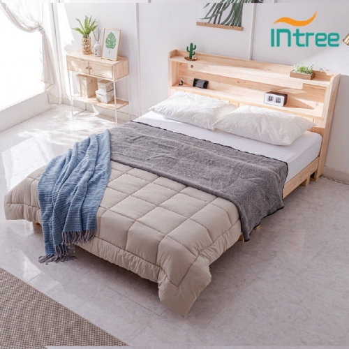 순 편백나무 LED 평상침대 퀸 매트선택