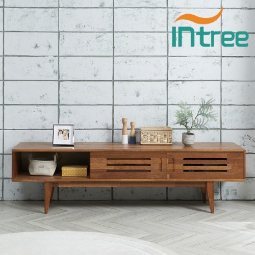 멀바우원목 루이 슬라이드 거실장 1800