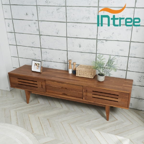 멀바우원목 루이 슬라이드 거실장 1800