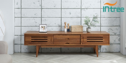 멀바우원목 루이 슬라이드 거실장 1800