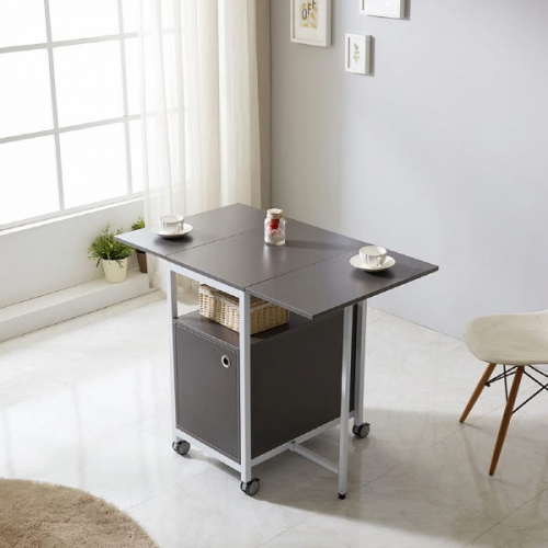 인트리 화이트철재 어반스틸 접이식 휠 식탁테이블 의자미포함 아일랜드식탁 책상대용