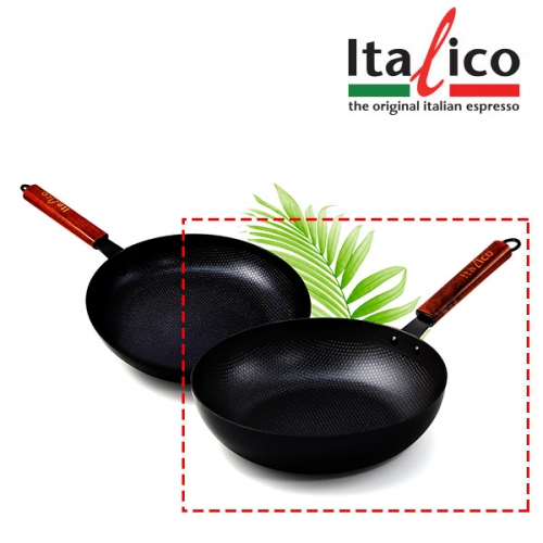 [이탈리코] 특수코팅 무쇠주물 궁중팬 28cm 인덕션사용가능 우드손잡이
