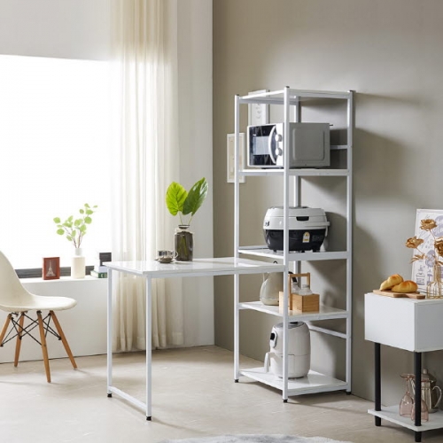 인트리 메가 다용도 4단 선반장 식탁세트 2개색상