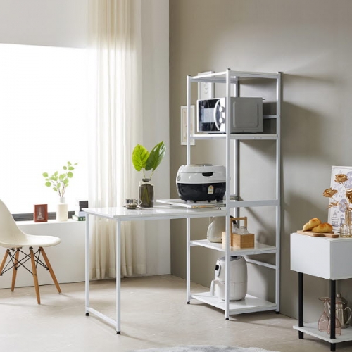 인트리 메가 다용도 4단 선반장 식탁세트 2개색상