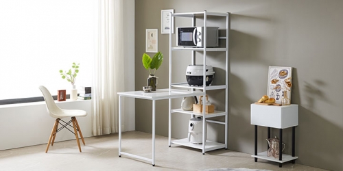 인트리 메가 다용도 4단 선반장 식탁세트 2개색상