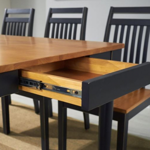 첼로 원목 4인 서랍 식탁세트 의자형