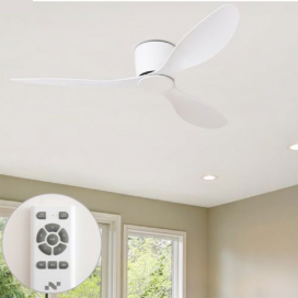 한국브랜드 벨로스 실링팬 112cm 44인치 날개 화이트 LED조명포함 IoT탑재 한국형 구조 침실방