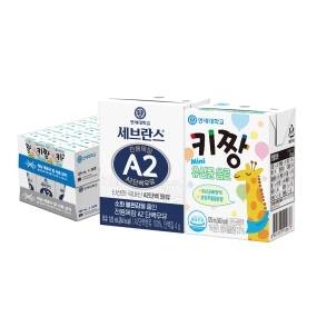 키짱 유산균 음료 125ml (24팩) + A2 단백 우유 125ml (24팩)