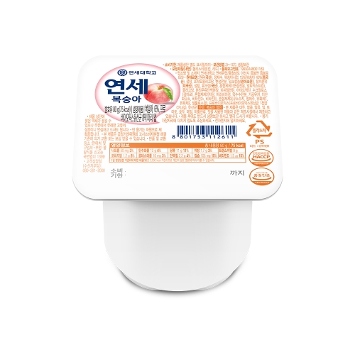 [가정배달] 연세 복숭아 (떠먹는 요거트) 80g