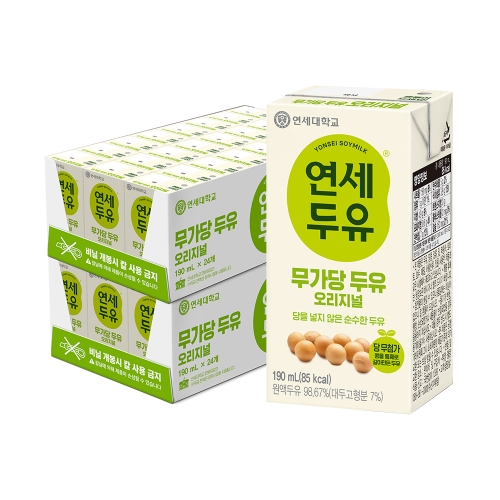 무가당 오리지널 두유 190ml (48팩)