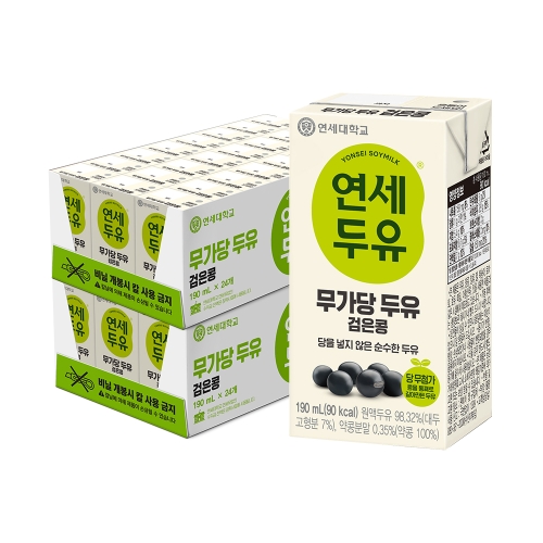 무가당 검은콩 두유 190ml (48팩)