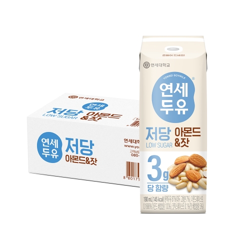 저당 아몬드&잣 두유 190ml (24팩)