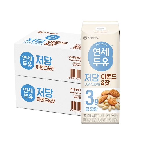 저당 아몬드&잣 두유 190ml (48팩)