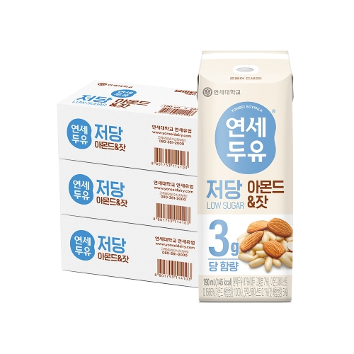 저당 아몬드&잣 두유 190ml (72팩)