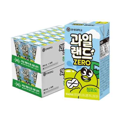 과일랜드 zero 청포도 190ml (48팩)