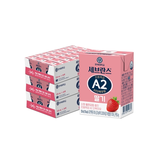 세브란스 A2단백우유 딸기맛 125ml (72팩)