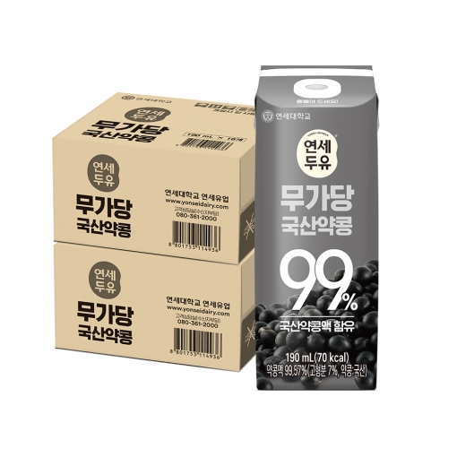 무가당 국산약콩 두유 190ml (32팩)