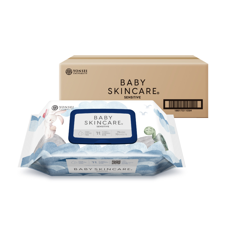 ★임직원FAMILY SALE★ 연세대학교 베이비 스킨센서티브 물티슈 70매 10개