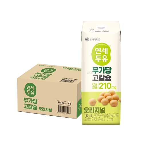 무가당 고칼슘 오리지널 두유 190ml (16팩)