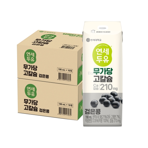 무가당 고칼슘 검은콩 두유 190ml (32팩)
