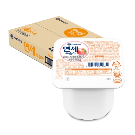 ★무료배송 예약 9/18 일괄출고★ 떠먹는 요거트 복숭아 80g (24입)