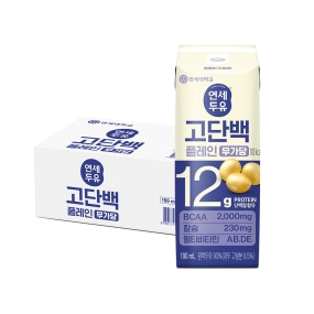 [예약주문] 고단백 플레인 무가당 두유 190ml (24팩)