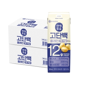 고단백 플레인 무가당 두유 190ml (32팩)