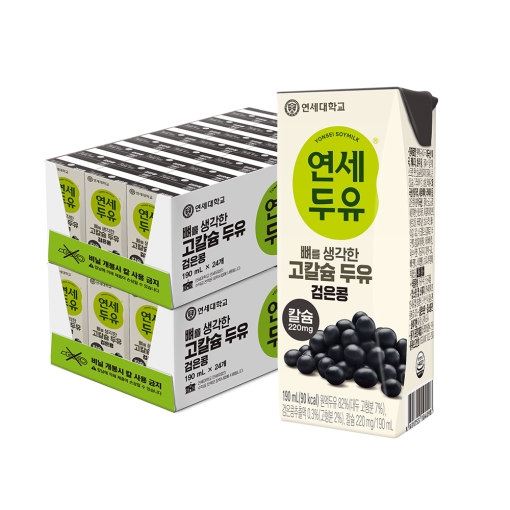뼈를 생각한 고칼슘 두유 검은콩 190ml (48팩)