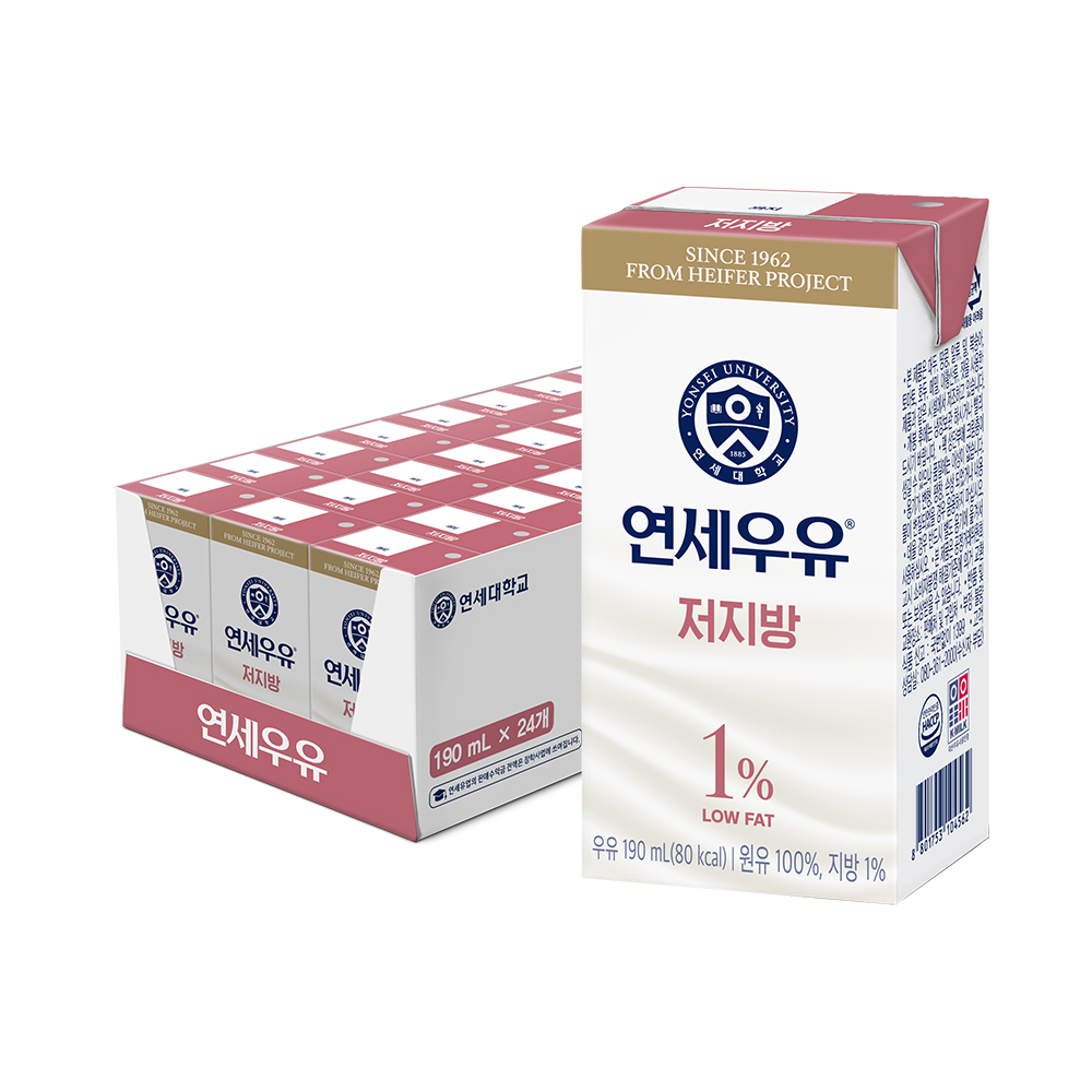 저지방 멸균우유 190ml (24팩)