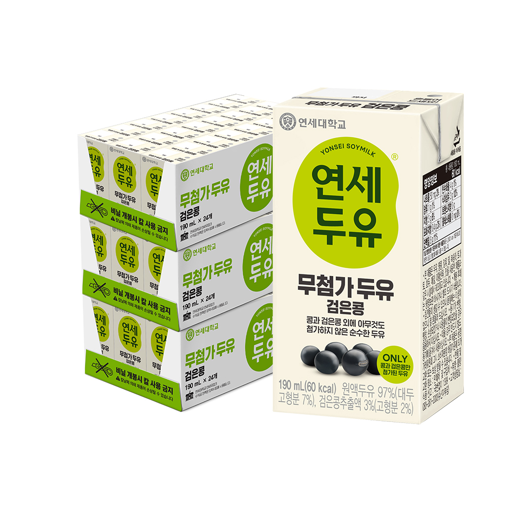 무첨가 검은콩 두유 190ml (72팩)
