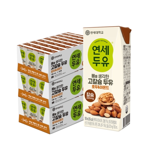 뼈를 생각한 고칼슘 두유 호두&아몬드 190ml (72팩)