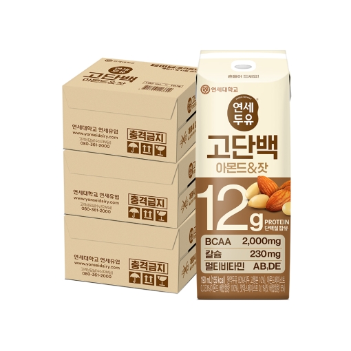 고단백 아몬드&잣 두유 190ml (48팩)