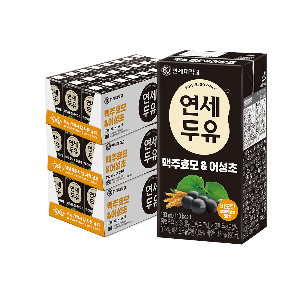 맥주효모&어성초 두유 190ml (72팩)