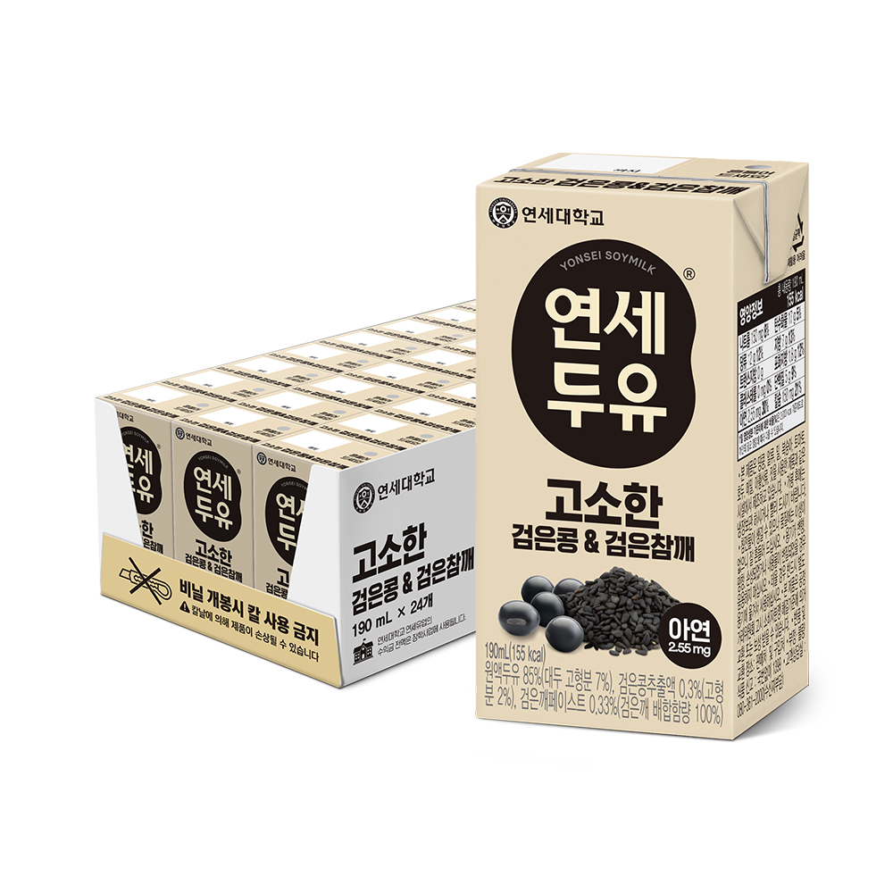 고소한 검은콩&검은참깨 두유 190ml (24팩)