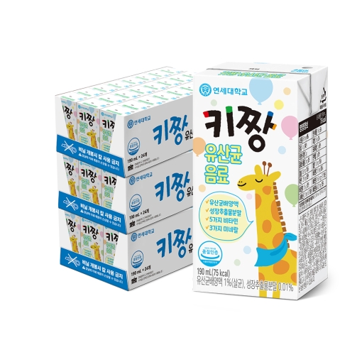 키짱 유산균 음료 190ml (72팩)